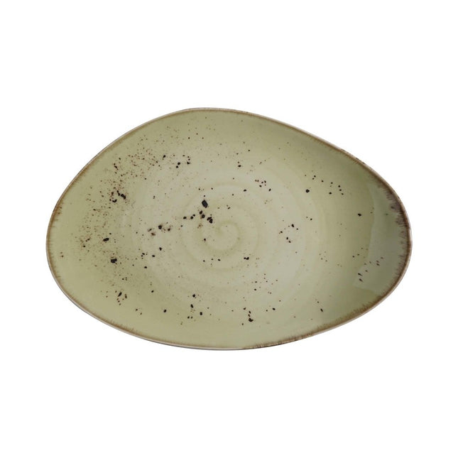 Olive organic shape plate, 350x210mm - hospitality