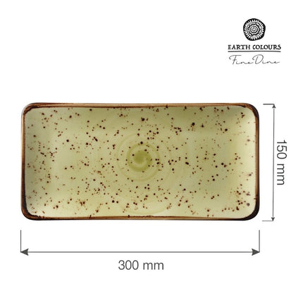 Olive rectangular plate, 300x150mm - hospitality