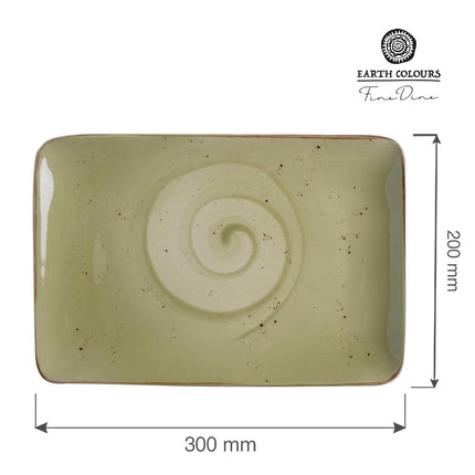 Olive rectangular plate, 300x200mm - hospitality
