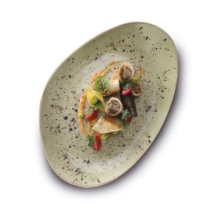 Olive serving plate, 215x120mm - hospitality