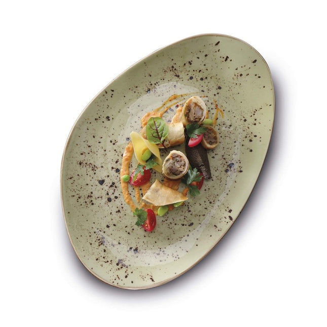 Olive serving plate 90mm, 215x90mm - hospitality