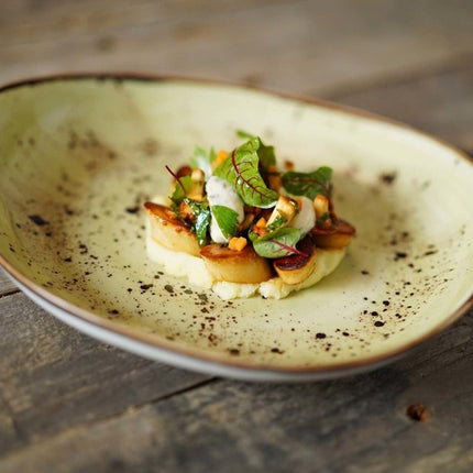 Olive serving plate 90mm, 215x90mm - hospitality