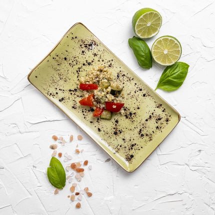 Olive serving plate 90mm, 215x90mm - hospitality