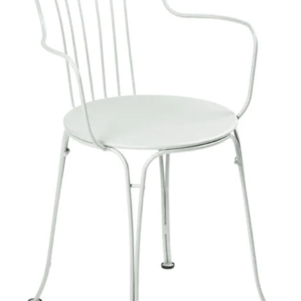An outdoor metal armchair in antracite color by Fermob