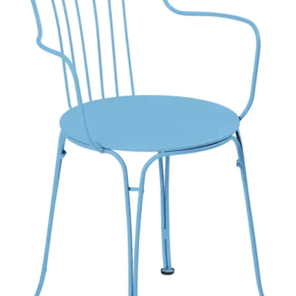 Fermob OPÉRA+ outdoor metal armchair in vibrant chili red