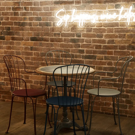 Fermob OPÉRA+ outdoor metal chair with curved backrest and armrests