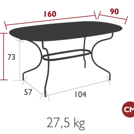 OPÉRA+ Oval Table 160 x 90 cm Six Seater - hospitality