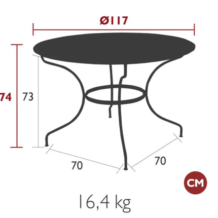 OPÉRA+ Table Ø 117 cm Six Seater - hospitality