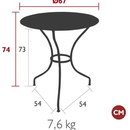 OPÉRA+ Table Ø 67 cm - hospitality
