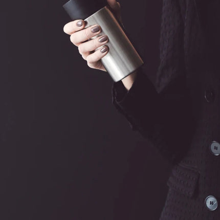 Otis Collection Premium Thermo To Go Mug In 18 8 Stainless Steel With One Hand Opening - hospitality