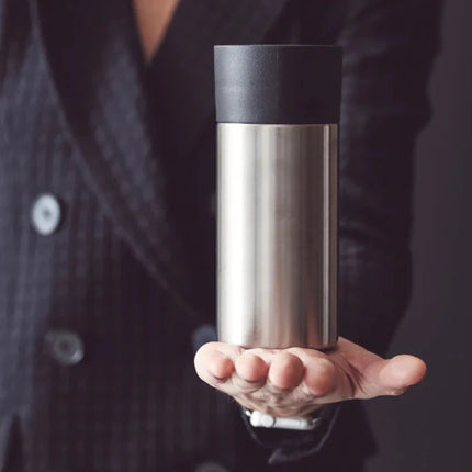 Otis Collection Premium Thermo To Go Mug In 18 8 Stainless Steel With One Hand Opening - hospitality