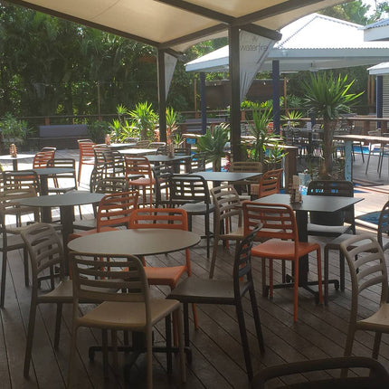 Nardi Costa outdoor armchair Bianco styled outdoor dining terrace
