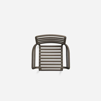 Nardi Doga armchair in perla – Italian polypropylene outdoor chair with elegant ribbed slatted back