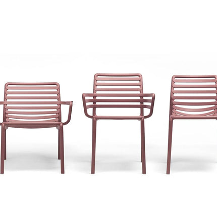 Nardi Doga Bistrot Chair in bianco – white armless outdoor resin bistro chair