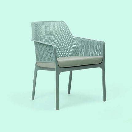 Nardi Net Relax Chair in Bianco – perforated outdoor lounge armchair in white