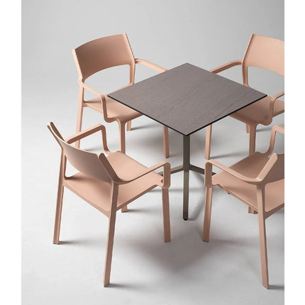 Nardi Trill Armchair in Bianco – stackable slatted outdoor armchair