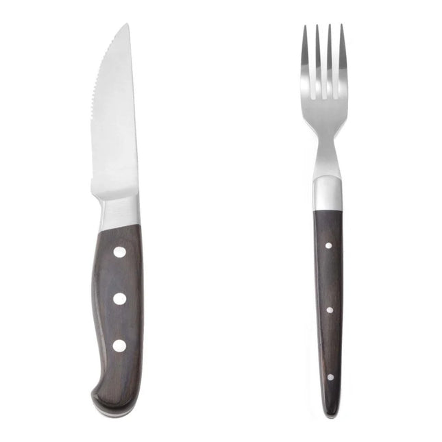 OVE Corfu Steak Cutlery Set – 12 Knives or 12 Knives + 12 Forks – set contents