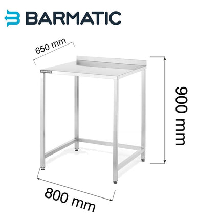 Oxygen bar construction table, 800mm - hospitality