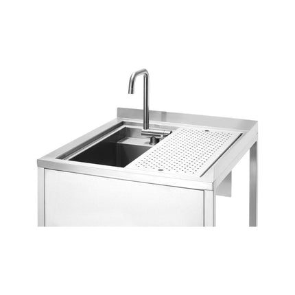 Oxygen corner station with hidden sink compartment and jug rinser, 650x650x(h)900mm - hospitality