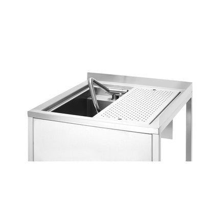 Oxygen corner station with hidden sink compartment and jug rinser, 650x650x(h)900mm - hospitality