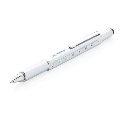XD Collection 5-in-1 aluminium toolpen with integrated tools and torch