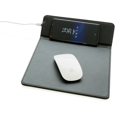 XD Collection mousepad with 5W wireless charging for phones and tablets
