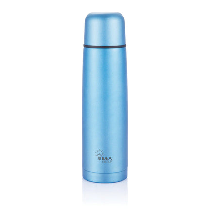Stainless steel XD Collection drinkware flask with a sleek silver finish and a secure screw-on lid.