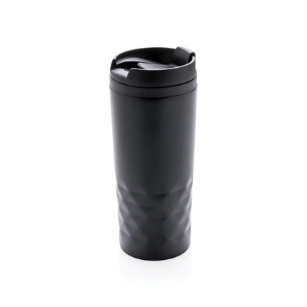 Geometric XD Collection drinkware mug with modern black and white geometric pattern