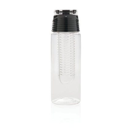  clear drinkware with a built-in infuser for flavored beverages and secure lid.