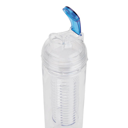  clear plastic drinkware with a built-in infuser compartment.