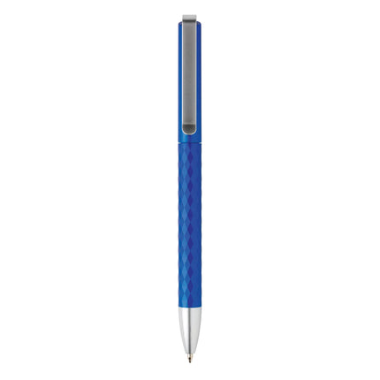  a sleek writing instrument with a polished metal finish and ergonomic design for comfortable writing.