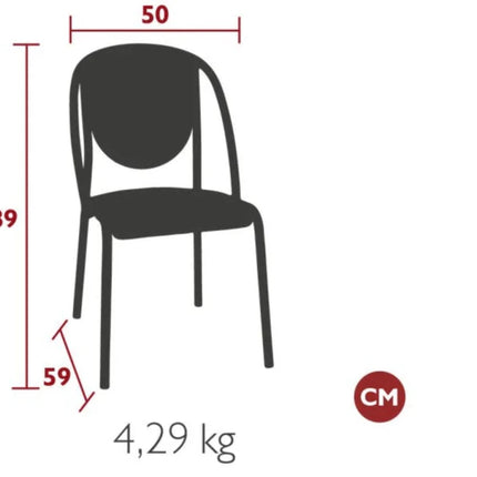 Parisienne 21 Chair Steel Chair - hospitality