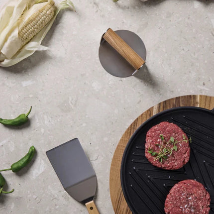 Paso Collection FSC Ash Wood Stainless Steel Smash Press - hospitality