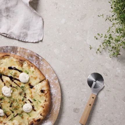 Paso Collection Pizza Slicer With FSC Ash Wood And Stainless Steel By Nordic Craft - hospitality