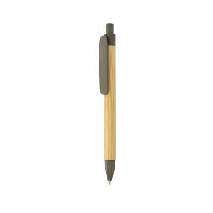 Pen with wooden wheatstraw clip pack of 500 - hospitality
