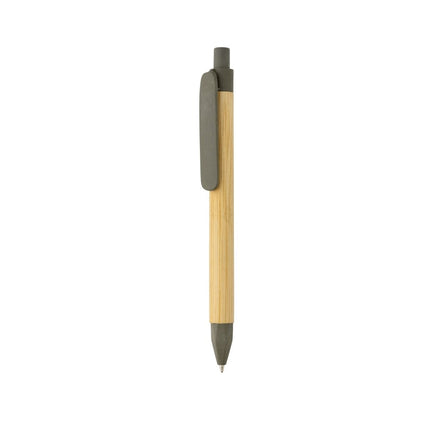 Pen with wooden wheatstraw clip pack of 500 - hospitality