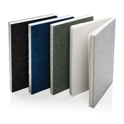 Phrase GRS certified recycled felt A5 notebook - hospitality