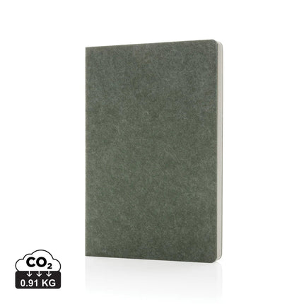 Phrase GRS certified recycled felt A5 notebook - hospitality