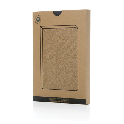 Phrase GRS certified recycled felt A5 notebook - hospitality