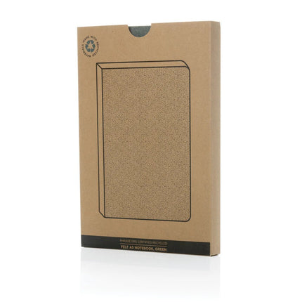Phrase GRS certified recycled felt A5 notebook - hospitality