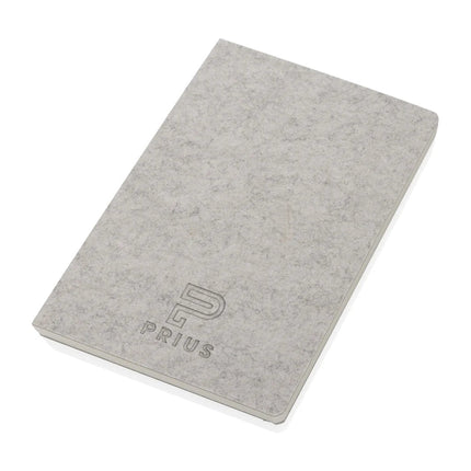 Phrase GRS certified recycled felt A5 notebook - hospitality
