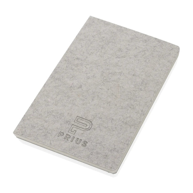 Phrase GRS certified recycled felt A5 notebook - hospitality