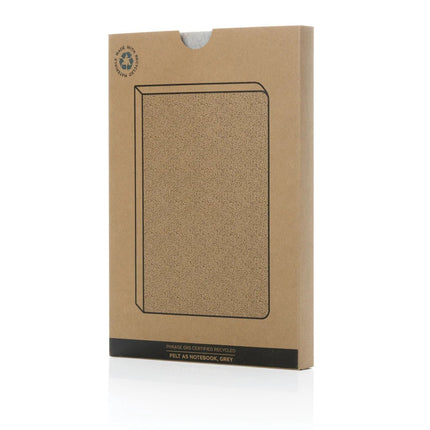 Phrase GRS certified recycled felt A5 notebook - hospitality