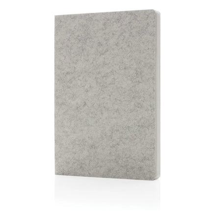 Phrase GRS certified recycled felt A5 notebook - hospitality