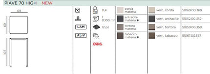 Piave 70 High Table - hospitality