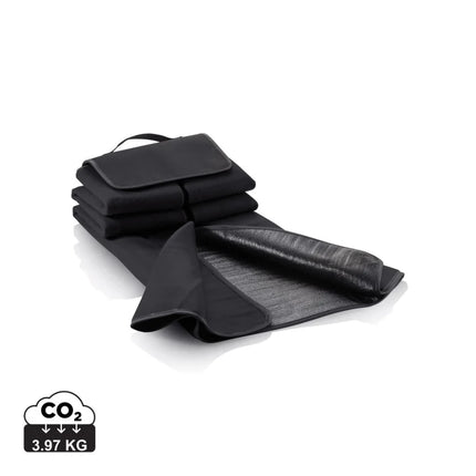 Picnic blanket in black – outdoor corporate gift, brandable with your logo, Ireland
