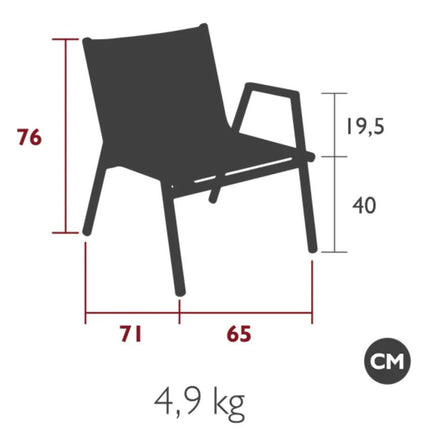 Pilotis V Aluminium Low Armchair Teak - hospitality
