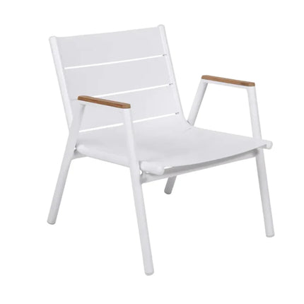 Pilotis V Aluminium Low Armchair Teak - hospitality