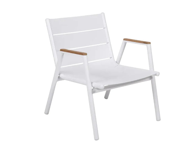 Pilotis V Aluminium Low Armchair Teak - hospitality