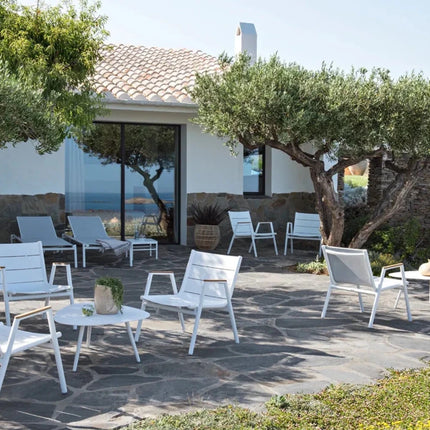 Pilotis V Aluminium Low Armchair Teak - hospitality